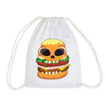 Burger crâne - Sac de sport léger - blanc - Devant