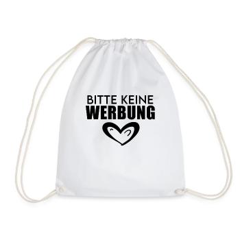 Bitte keine Werbung - Briefkasten - Turnbeutel - Weiß - Vorne