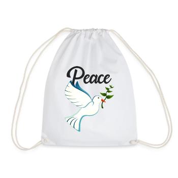 PEACE Dove of Peace - Drawstring Bag - white - Front