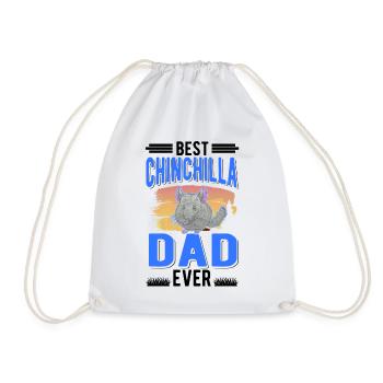 Best Chinchilla Dad Ever - Turnbeutel - Weiß - Vorne