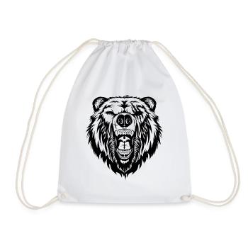 Ours Grizzly Ours Ours brun Faune Sauvage - Sac de sport léger - blanc - Devant