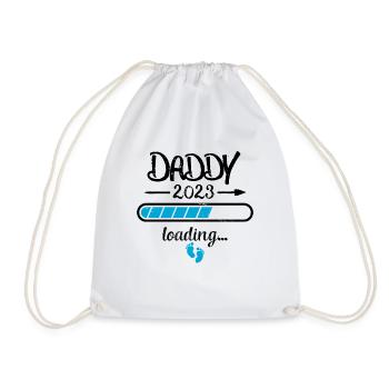 Daddy 2023 Loading Schwangerschaft Vater Geburt - Turnbeutel - Weiß - Vorne