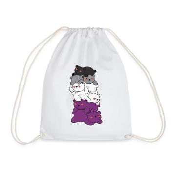 Asexual Flag Pride LGBTQ Bear cute animals - Turnbeutel - Weiß - Vorne