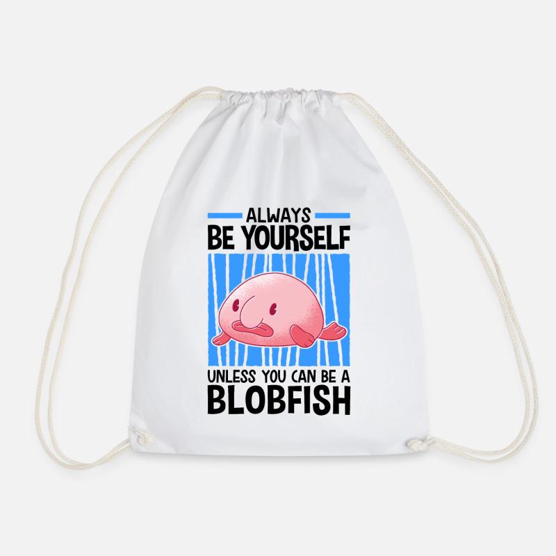Soyez un mème de poisson moche blobfish - Sac de sport léger - blanc