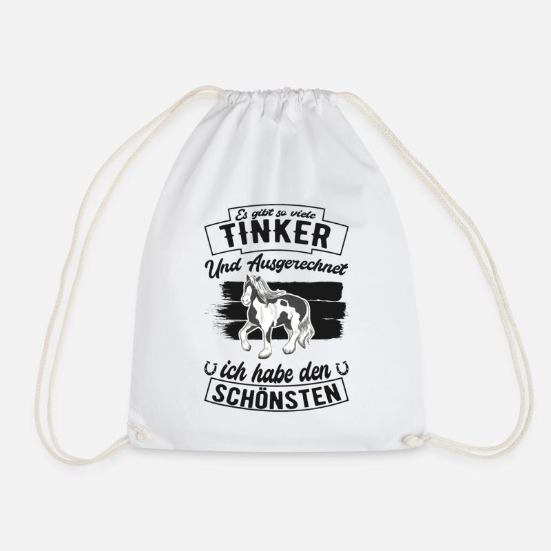 Irish Tinker Pferd Spruch - Turnbeutel - Weiß