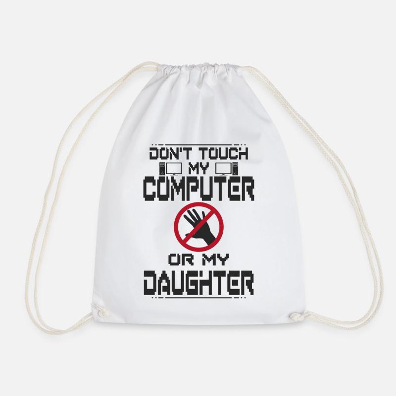 Computer Tochter - Turnbeutel - Weiß