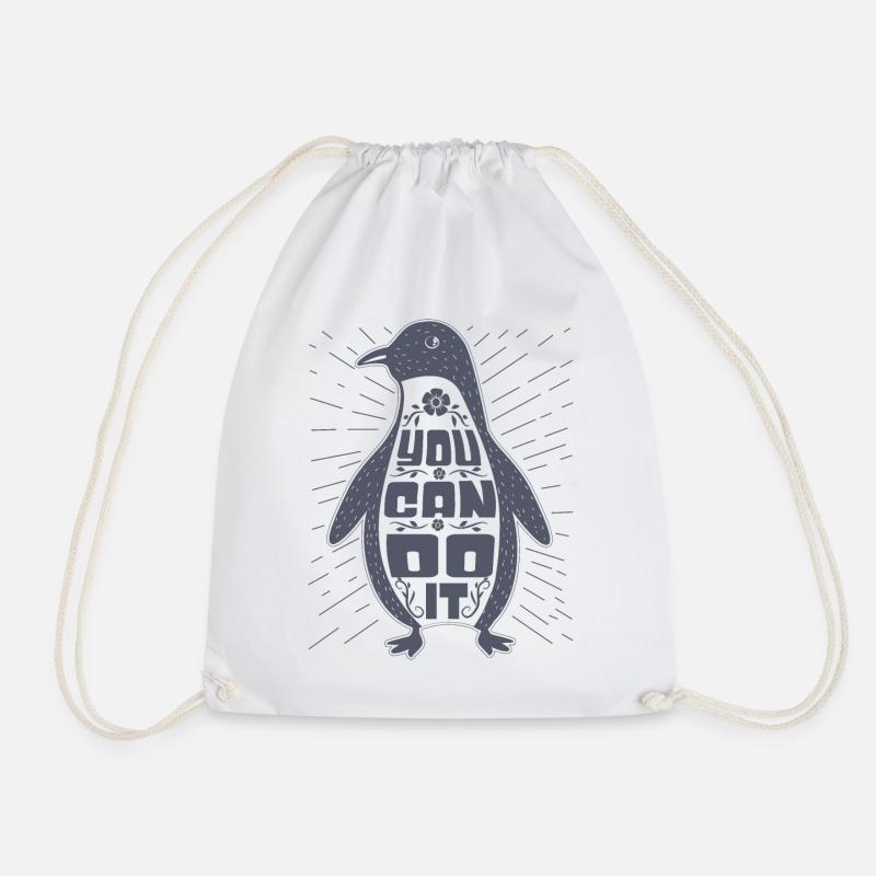Pinguin Motivierend - Turnbeutel - Weiß