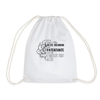 Patentante Geschenk für Tante und Beste Freundin - Turnbeutel - Weiß - Vorne