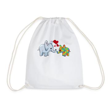 Autism Elephant Mom - Turnbeutel - Weiß - Vorne