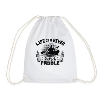 Life Is A River Grab A Paddle Rafting Kayak - Turnbeutel - Weiß - Vorne