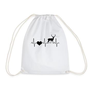 Battements de cœur de cerf - Sac de sport léger - blanc - Devant