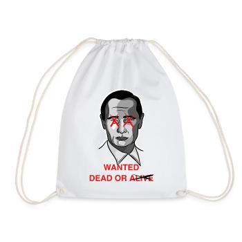 Putin Wanted dead / Design mit Schriftzug - Turnbeutel - Weiß - Vorne