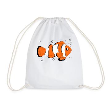 Clownfisch - Turnbeutel - Weiß - Vorne