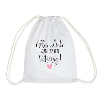 1. Vatertag Papa Vater Baby Geschenk Babysprüche - Turnbeutel - Weiß - Vorne