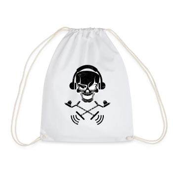 Skull Treasure Hunters Probes Metal Detector - Drawstring Bag - white - Front