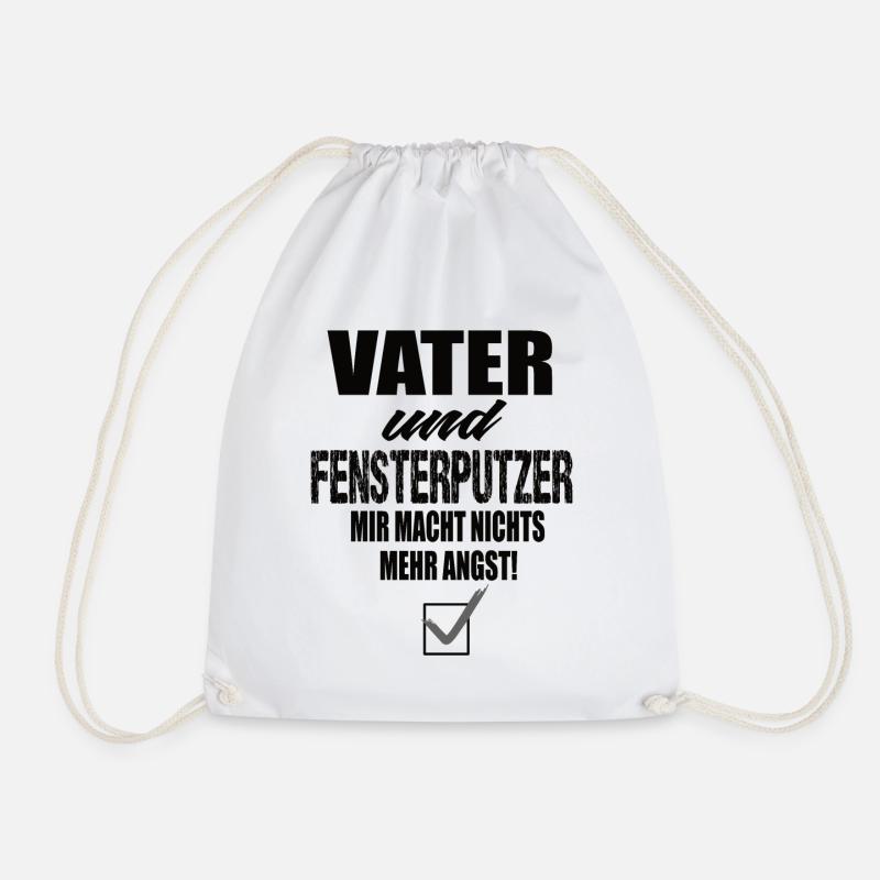 Vater und Fensterputzer - Turnbeutel - Weiß