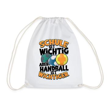 Kinder Handball Geschenk Handballer Sport Spieler - Turnbeutel - Weiß - Vorne