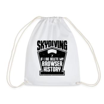Skydiving Thrill Skydiver Parachuting Parachute - Drawstring Bag - white - Front