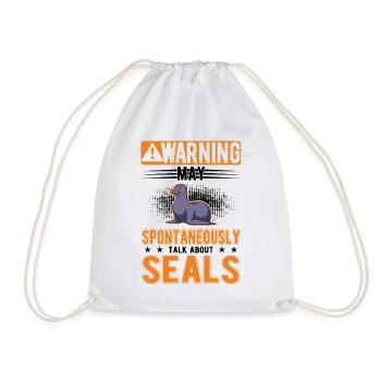 May spontaneously talk about Seal Robbe - Drawstring Bag - white - Front