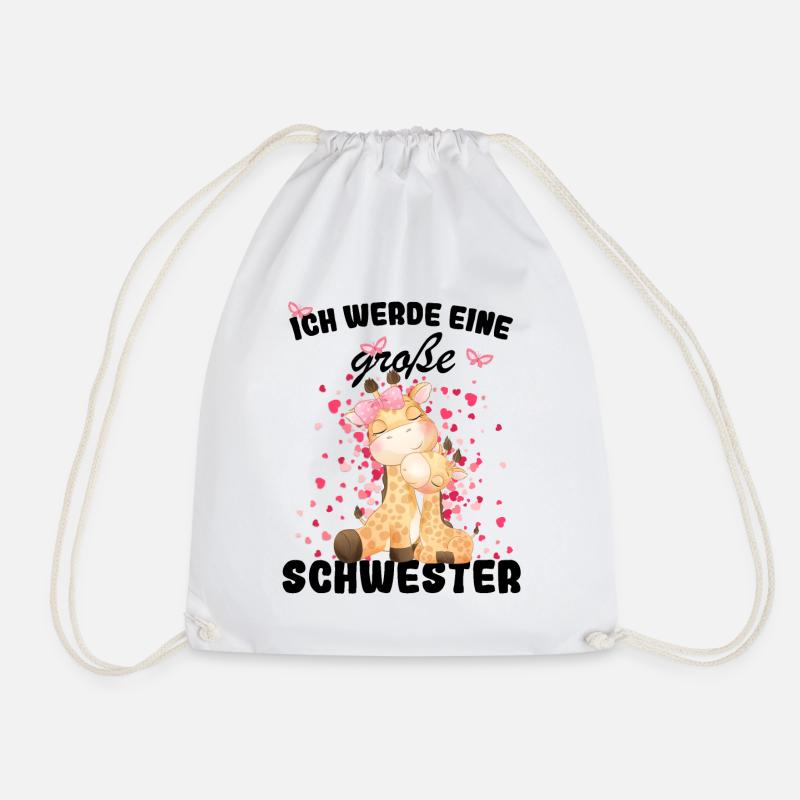 Ich Werde Eine Große Schwester 2023 - Turnbeutel - Weiß