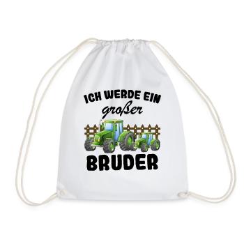 Ich Werde Großer Bruder 2023 Nachwuchs Verkünden - Turnbeutel - Weiß - Vorne