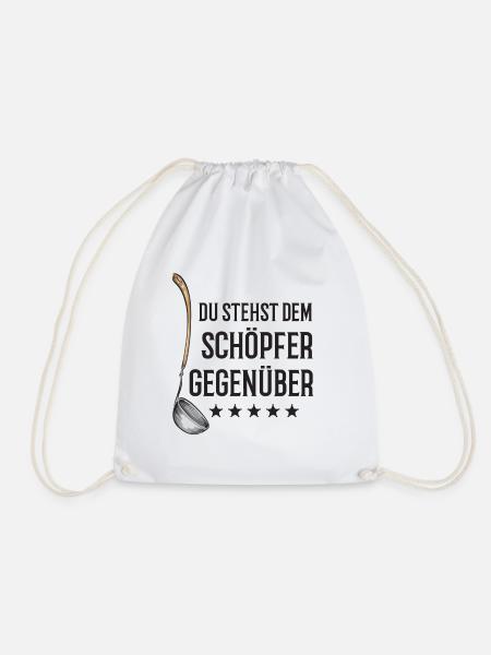 Lustiger Koch Spruch Köche Chefkoch Hobbykoch - Turnbeutel - Weiß