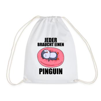 Pinguin Pinguine - Turnbeutel - Weiß - Vorne