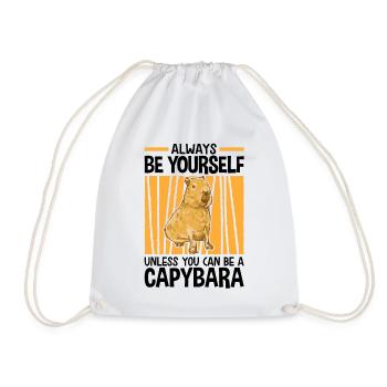 Be a Capybara South America capybara capybara - Drawstring Bag - white - Front