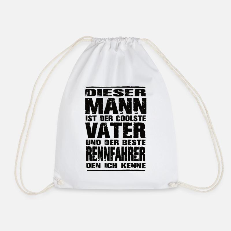 Rennfahrer - Turnbeutel - Weiß
