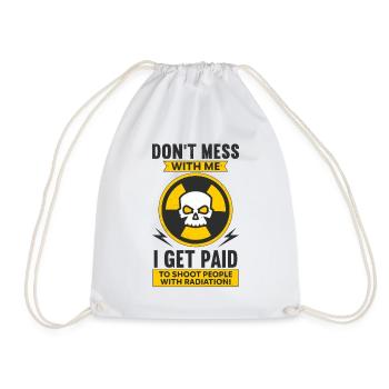 Rad Tech Radiation Xray Technician Radiologist - Drawstring Bag - white - Front