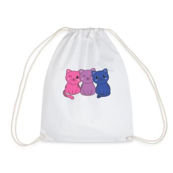 Bi Flag Pride LGBTQ chat mignon - Sac de sport léger - blanc - Devant