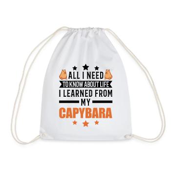 Capybara Wasserschwein Capibara - Drawstring Bag - white - Front
