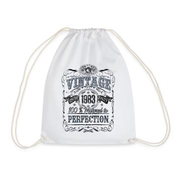 Vintage 1983 Birthday Year of birth 1983 Gift - Drawstring Bag - white - Front