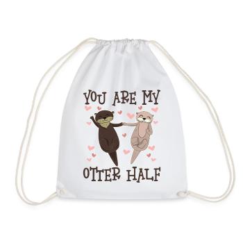 You Are My Otter Half Valentinstag - Turnbeutel - Weiß - Vorne