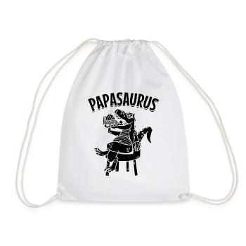 Papa Saurus Papa Dinosaure Drôle Papa Dino - Sac de sport léger - blanc - Devant