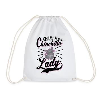 Crazy Chinchilla lady - Turnbeutel - Weiß - Vorne