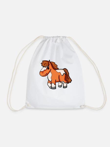 Shetlandpony Pferd - Turnbeutel - Weiß
