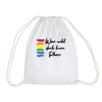 Was probably not a phase LGBT gift - Drawstring Bag - white - Front