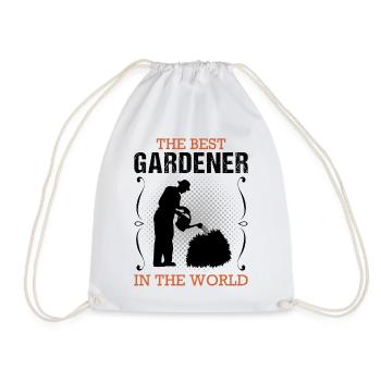 Gärtner Beruf Gartenbau Gartenarbeit Geschenk - Turnbeutel - Weiß - Vorne