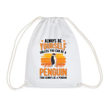 Pinguin Penguin - Drawstring Bag - white - Front