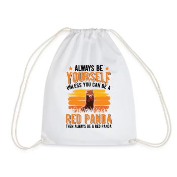 Roter Panda Geschenk Red Panda - Turnbeutel - Weiß - Vorne