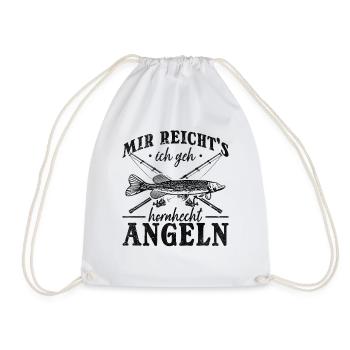 Mir Reicht's Ich Geh Hornhecht Angeln I Hornhecht - Turnbeutel - Weiß - Vorne