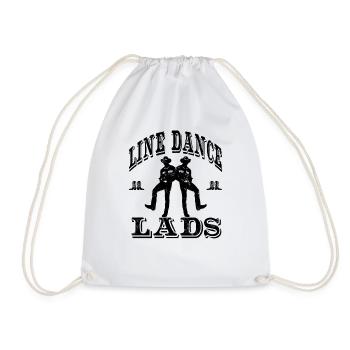 Line Dance Lads Linedancing Club Shirt - Turnbeutel - Weiß - Vorne