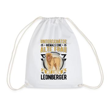 Leonberger Alte Frau - Turnbeutel - Weiß - Vorne