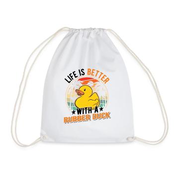 La vie est meilleure avec un Rubber Duck Gummiente - Sac de sport léger - blanc - Devant