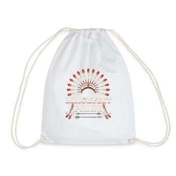Blackfeet Pride Indian Tribe The American - Drawstring Bag - white - Front