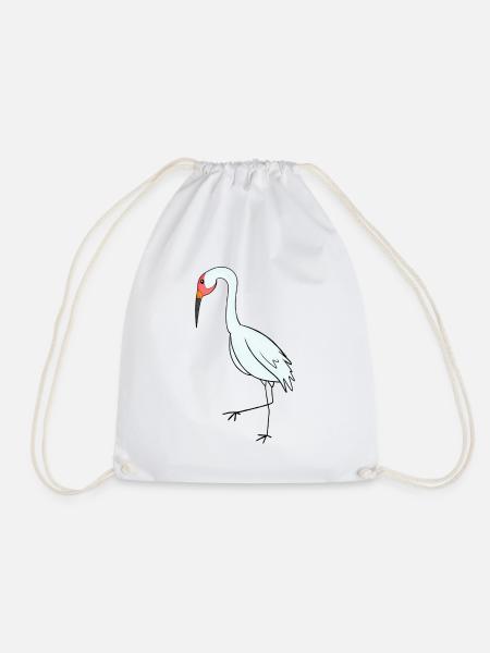 Zugvögel Kranich Vogel - Turnbeutel - Weiß