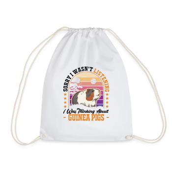Guinea Pig Gift Guinea Pig - Drawstring Bag - white - Front