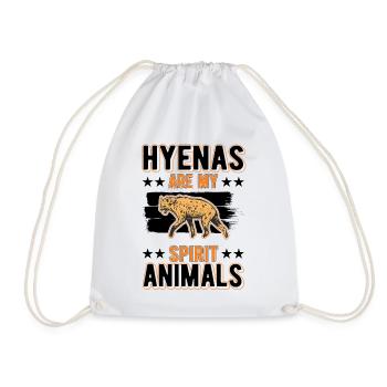 Hyène Animal Terre Loup Hyène - Sac de sport léger - blanc - Devant