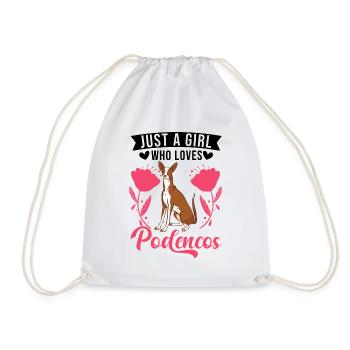Juste une fille qui aime Podencos Girls - Sac de sport léger - blanc - Devant